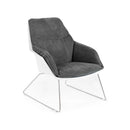 Poltrona 85x74xH86 cm in Polipropilene Grace Grigio Scuro