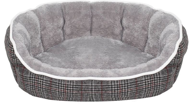 Cuccia per Cani e Gatti 75x65x20 cm in Poliestere Scotland Grigio Chiaro