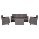 Set da Giardino Divano 2 Poltrone 1 Tavolino  Friendly Grigio