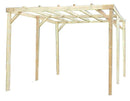 Pergola da Giardino 3x4,98x2,47 m in Legno Senza Copertura 