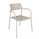 Sedia da Giardino Windsor Impilabile 56x56x78 h cm in Acciaio Tortora