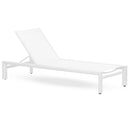 Lettino Prendisole da Giardino 74x200xH98 cm in alluminio e textilene Share Bianco 