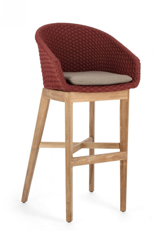 Sgabello Bar con Cuscini 56x57x110h cm Coachella Scarlet sconto