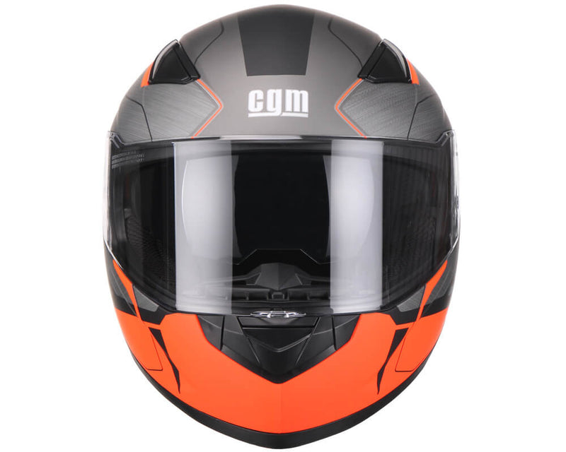 Casco Integrale per Scooter Visiera Lunga CGM Silverstone 317G Arancione Fluo Opaco Varie Misure