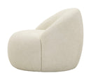 Poltrona Ginevra Bianca 81x78x64 cm in Compensato e Spugna e Poliestere Bianco      