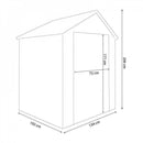 Casetta Box da Giardino Hause 134x192x204 h cm in Plastica Marrone