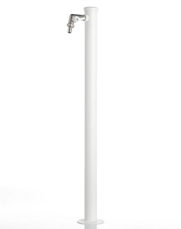 Gartenbrunnen mit weißem Belfer 42/SR Wasserhahn acquista