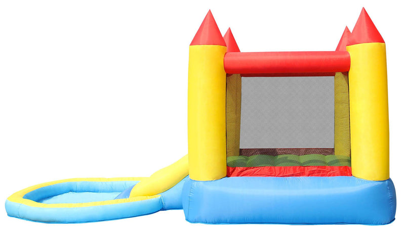Castello Giostra Gonfiabile Acquatico con Pompa Happy Hop con Piscina