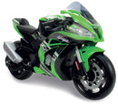 Moto Elettrica per Bambini 12V con Licenza Kawasaki Ninjia Verde