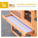 Conigliera da Esterno in Legno 145x46x85 cm  Marrone