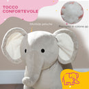Cavallo a Dondolo per Bambini in Legno e Peluche Elefante Grigio  
