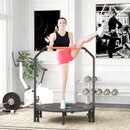 Mini Trampolino Fitness Ø114 cm Pieghevole con Manubrio Regolabile in Altezza Arancione e Nero      