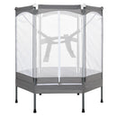 Trampolino Tappeto Elastico per Bambini 150x133x168 cm  Grigio Chiao