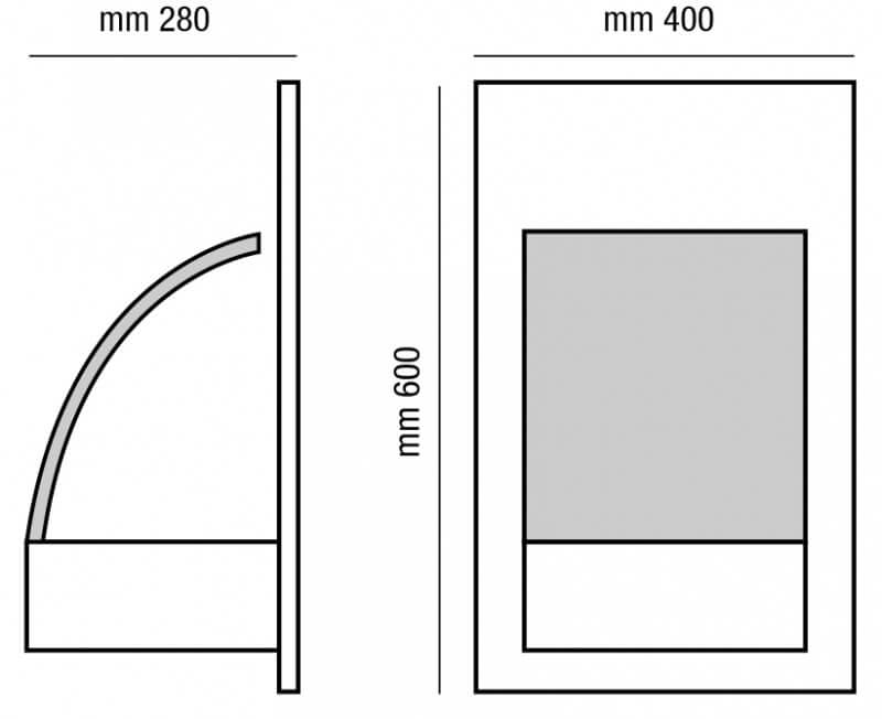Camino a Bioetanolo da Parete 60x40 cm Karlsen Soave Nero