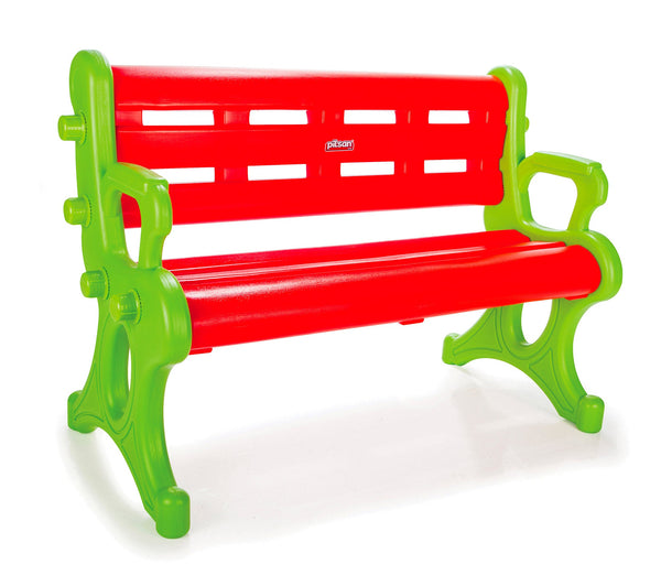 Panchina 3 Posti per Bambini 50x106x73 cm in Plastica Rossa e Verde sconto