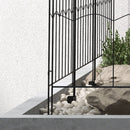 Recinzione Esterna a 4 Pannelli 348x110 cm con 8 Picchetti In Acciaio Nero  