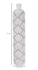 Vaso Panama Tall 15,5x74x15,5 cm in Poliresina Bianco