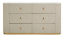 Comò Beauty 140x45x76 cm in Pino e MDF e Metallo      