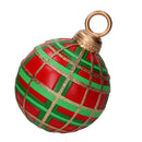 Sfera resina verde e rosso cm 25,5x25xh30,5