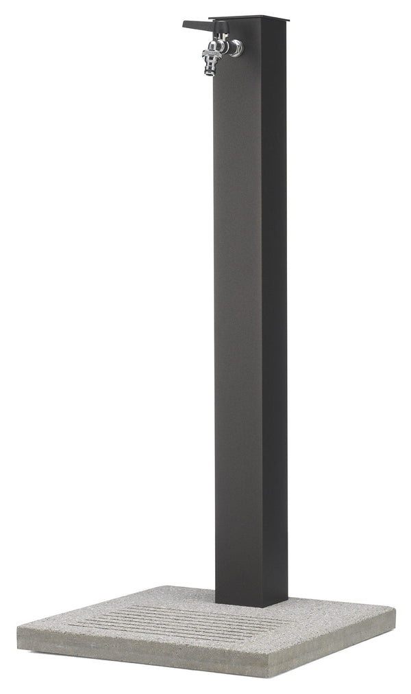 Gartenbrunnen mit Zapfhahn und Zementsockel Belfer 42/QBM Anthrazit sconto