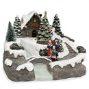 Villaggio Natalizio 20x19x16 cm in Resina con Luci Suoni e Movimento