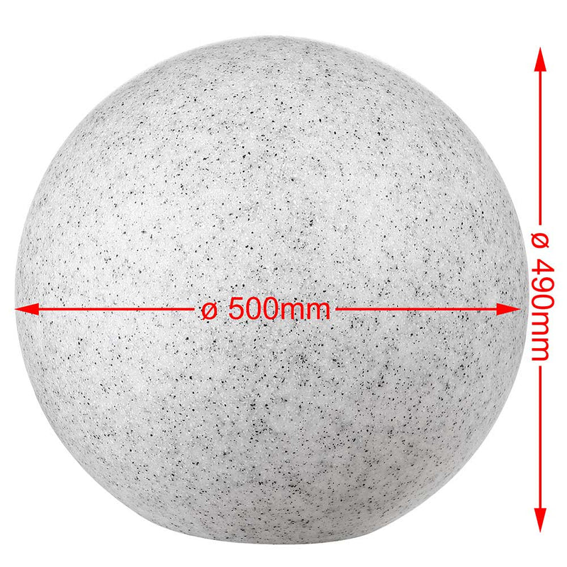 Lampada Sfera Giardino 50cm Luce Illuminazione Esterno Attacc E27 Effetto Pietra