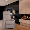 Poltrona Relax Manuale Reclinabile in Tessuto Tortora