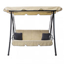 Dondolo Antigua con Cuscini 208x116x168 h cm in Acciaio Nero