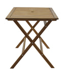 Tavolo Pieghevole da Giardino 120x70x75 cm in Legno Naturale