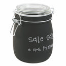 Barattolo Sale con Scritta Ø10,8x17,3 cm in Vetro con Chiusura in Metallo VdE Tivoli 1996