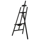 Cavalletto per Pittura in Legno con Altezza e Inclinazione Regolabili Nero 46x60x140 cm 