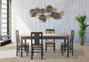 Set 2 Sedie 44x44x96 cm in Legno di Abete Malé Marrone e Grigio