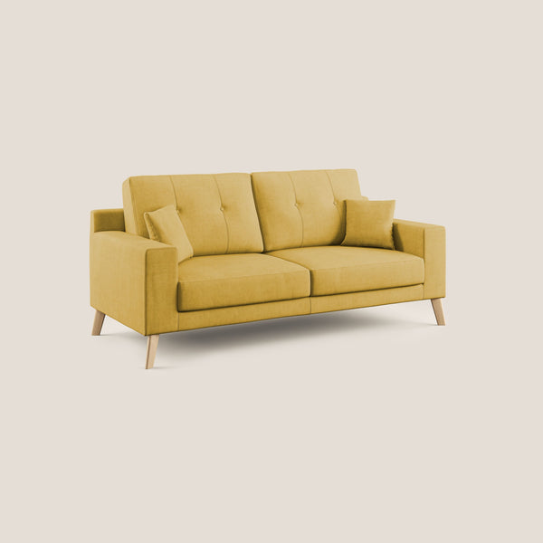prezzo Divano 3 Posti 186x95x91 cm in Tessuto Giallo