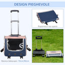 Borsa Trasportino 42x30x36 cm per Cani e Gatti 3 Entrate Rosa e Blu