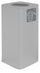 Pattumiera Per Raccolta Rifiuti 38x38xh80 cm In Acciaio Verniciato con Coperchio Basculante Bianco