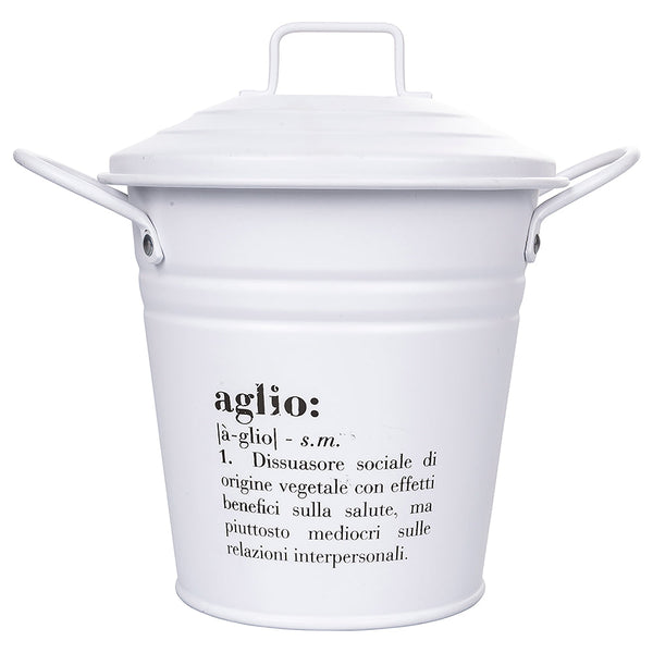 Knoblaucheimer aus Metall 1 Liter Villa D'este Home Tivoli Weiß sconto