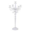 Candeliere Composto da 5 Bracci Altezza 44,5 cm Bianco