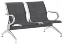 Panca per Sala Attesa 2 Posti in Acciaio da Ufficio Tosini Nero