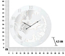 Orologio da Muro Bianco Butterfly Ø55x4,5 cm in Ferro MDF e Specchio Bianco