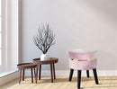 Sgabello Paris Rosa Ø35x40,5 cm Legno Spugna e Velluto Sintetico Rosa e Oro e Nero