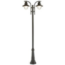 Lampada Palo Alto Due Luci per Giardino Colore Grigio per Esterno Linea Ice Livos