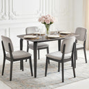 Tavolo da Pranzo per 4 Persone 130x70x75 cm con Piano in Pietra Sinterizzata Marrone e Nero      