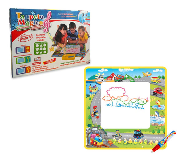 Musikteppich 50x50 cm zum Bemalen mit Magic Water Marker online