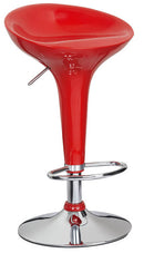 Sgabello con Alzata a Gas e Seduta Girevole in ABS Motti Boston Rosso Lucido
