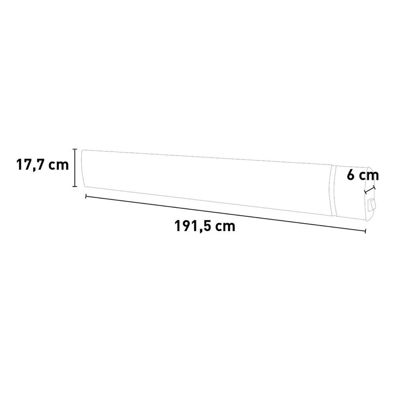 Pannello Radiante Riscaldante Elettrico da Esterno 191,5x17,7x6 cm 3200W Sined  Nero