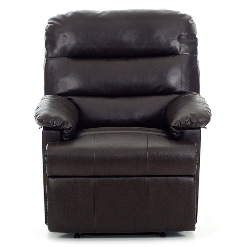 Poltrona Relax Reclinabile Manuale in Similpelle Mara Marrone