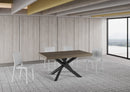 Tavolo Allungabile 160-420x90x77 cm Volantis Tortora Telaio Antracite 