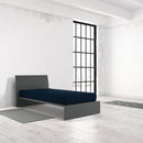 Lenzuolo Sotto con Angoli ed Elastico Tinta Unita Blu Scuro