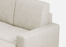 Divano 2 Posti con Pouf 168x145x85 cm Sakar in Tessuto Latte