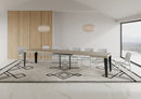  Tavolo Allungabile 140-400x90x77 cm Flame Cashmere Telaio Antracite